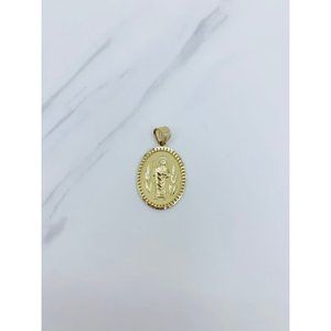 Real 10k gold pendant St Jude San judas